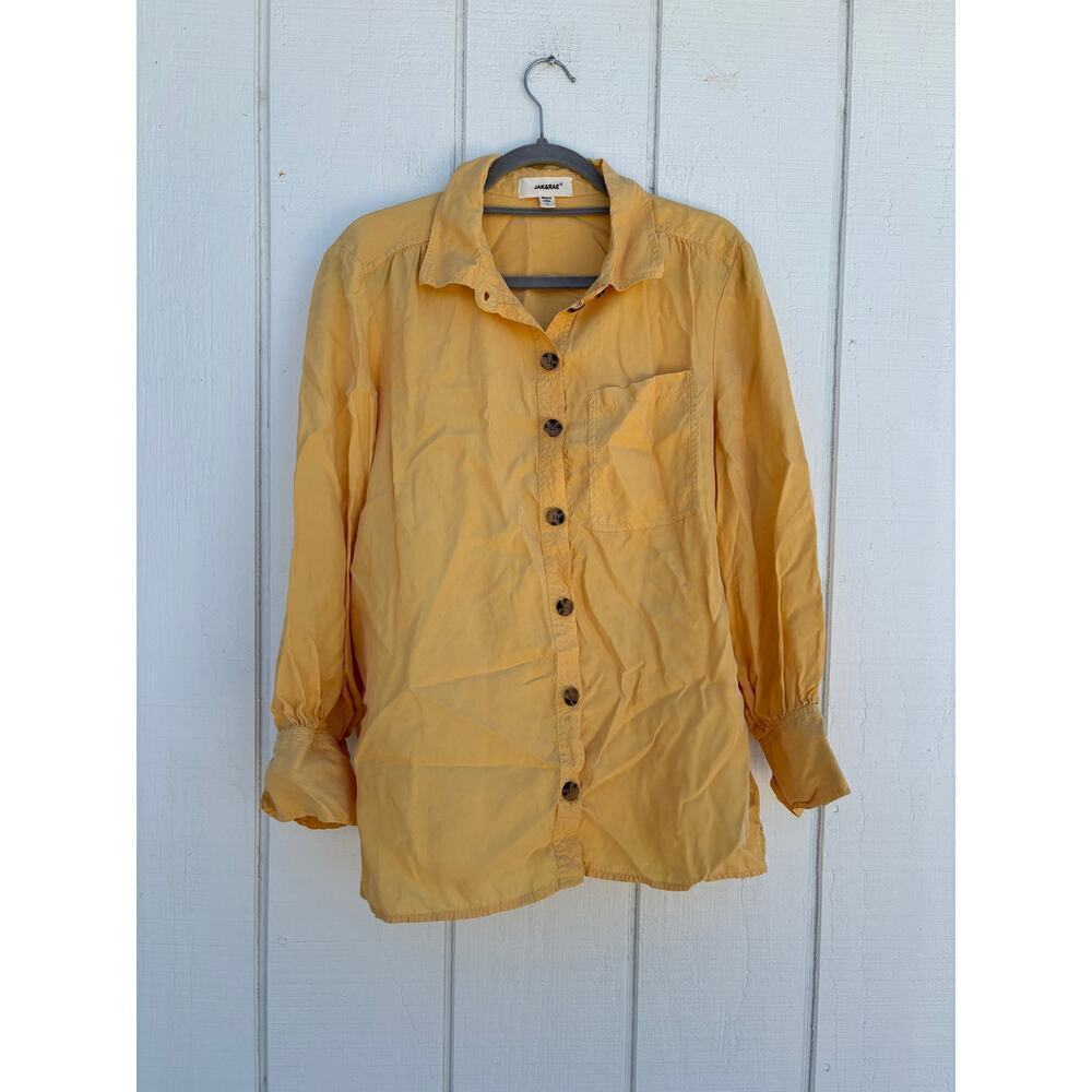Jak‎ & Rae Yellow Button Down Long Sleeve Shirt, Sz L